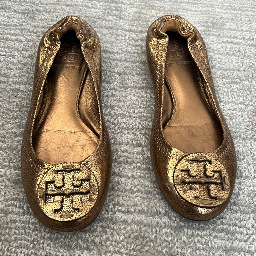 Tory Burch Bronze Flats